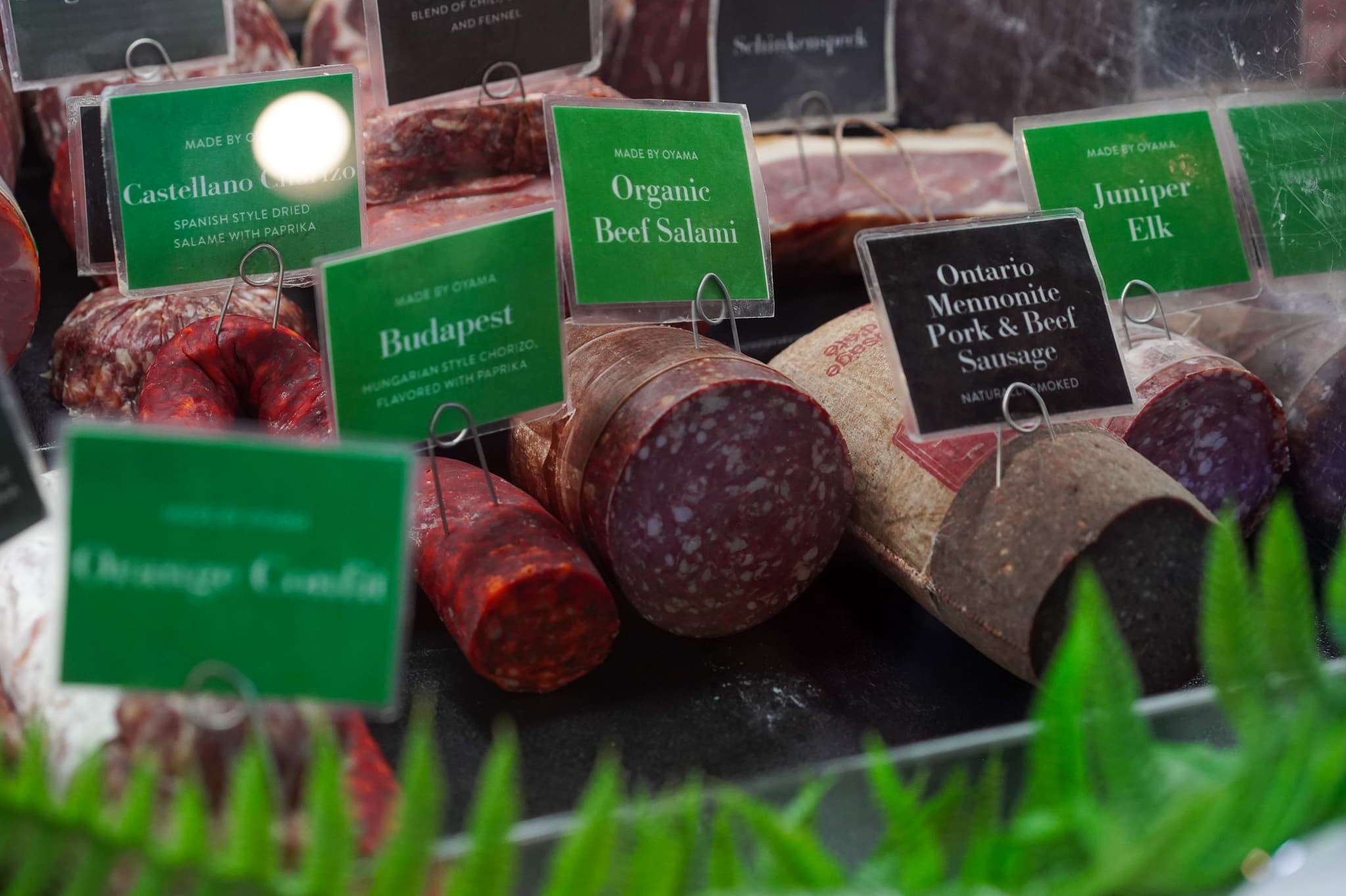 Imported meats and salumi at Ottavio